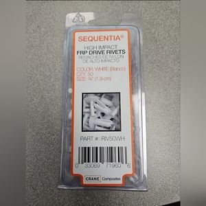 Sequentia Products RIV50WH High Impact FRP Drive aRivets 50 white 3/4" "NEW"